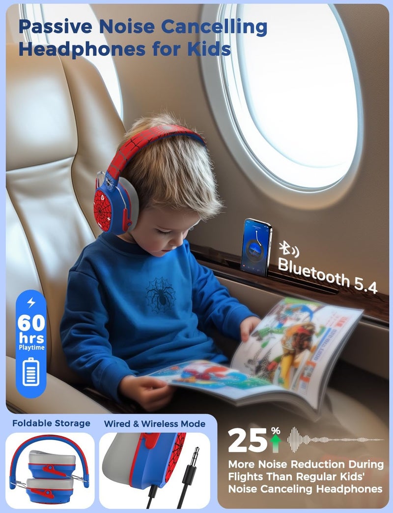 iClever Noise Cancelling Headphones for Kids Adults, Bluetooth Ear Protection with 60H Play Time, Safe Volume 80dBA, Noise Reduction Headphones for Autism Fireworks/Monster Truck, FOCUS - Image 2